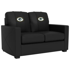 Silver Loveseat with Green Bay Packers Primary Logo