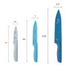 3-Piece Stainless Steel Color Knife Set with Ergonomic Soft Grip Handles