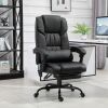 Vinsetto High Back Massage Office Chair with 6-Point Vibrating Pillow Lumbar Support Recliner Black