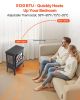 25.5 Inch Freestanding Electric Fireplace Heater 1500W Adjustable Flames Remote