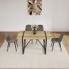 Dining Chairs Set of 4, Modern Accent Chairs with Soft glove suede Fabric Upholstered Seat