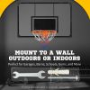 Wall Mounted Basketball Hoop Mini with 45'' x 29'' Shatter Proof Backboard Durable Rim for Indoor Outdoor
