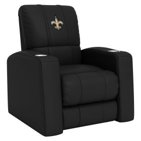 Relax Home Theater Recliner with New Orleans Saints Primary Logo (Material: Commercial Grade Synthetic Leather)