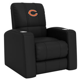 Relax Home Theater Recliner with Chicago Bears Primary Logo (Material: Commercial Grade Synthetic Leather)