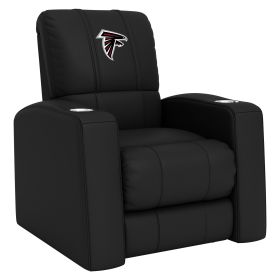 Relax Home Theater Recliner with Atlanta Falcons Primary Logo (Material: Commercial Grade Synthetic Leather)
