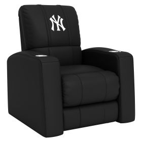 Relax Home Theater Recliner with New York Yankees Logo (Material: Commercial Grade Synthetic Leather)