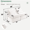 [NEW ARRIVED] [VIDEO PROVIDED]Modular Sofa,No Armrests,At will DIY,Soft Corduroy Fabric,Neck Pillow-Back Lounge Sofa Chair,Reading Nook